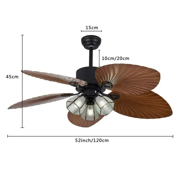 Ventilador de techo de 52 pulgadas con iluminación y 5 aspas Ventilador de techo de 52 pulgadas con iluminación y 5 aspas