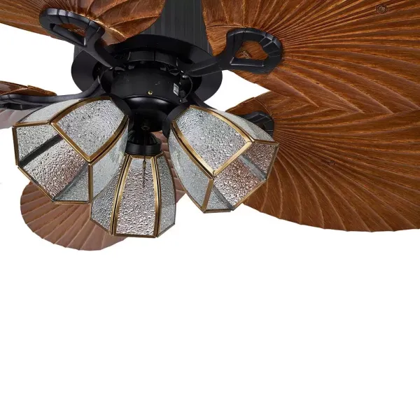 Ventilador de techo de 52 pulgadas con iluminación y 5 aspas Ventilador de techo de 52 pulgadas con iluminación y 5 aspas