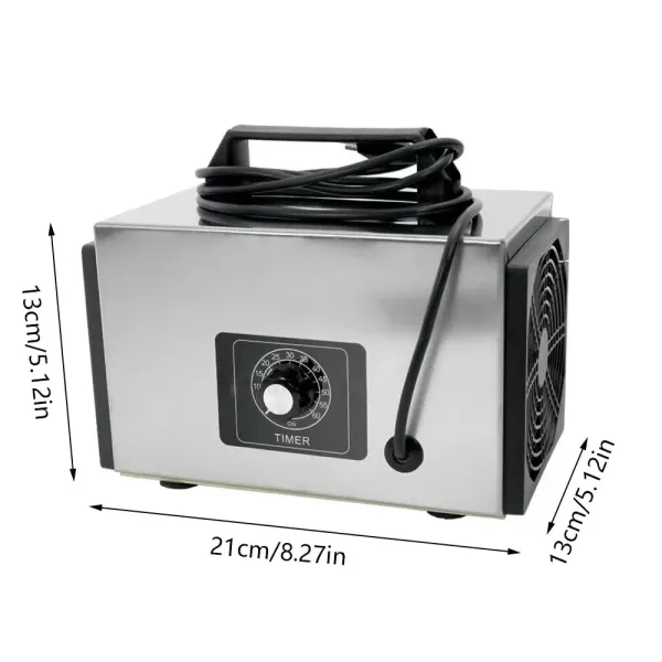 Purificador de aire generador de ozono, salida de ozono de 20 g/h, eliminador de olores, 120 W con temporizador para habitaciones, baños, mascotas
