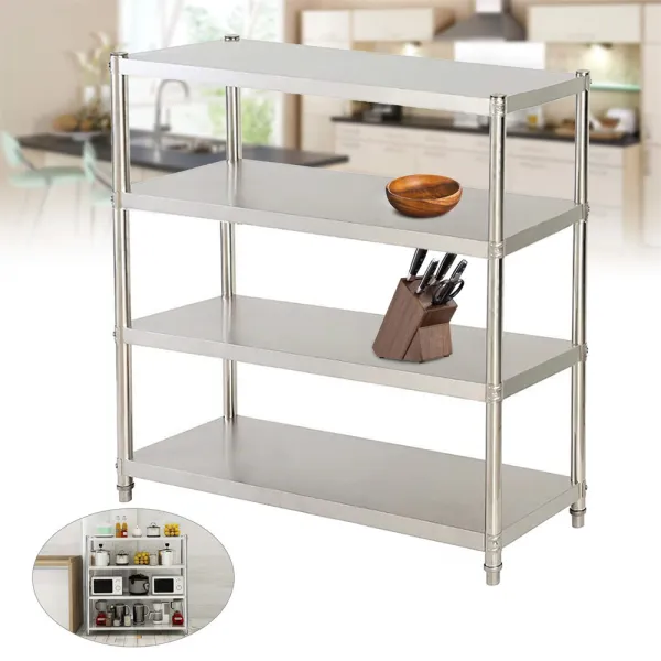 Estantería Abierta de Cocina de 4 Pisos,Multi-Funcional Estantería de Pie Estantería Abierta de Cocina de 4 Pisos,Multi-Funcional Estantería de Pie
