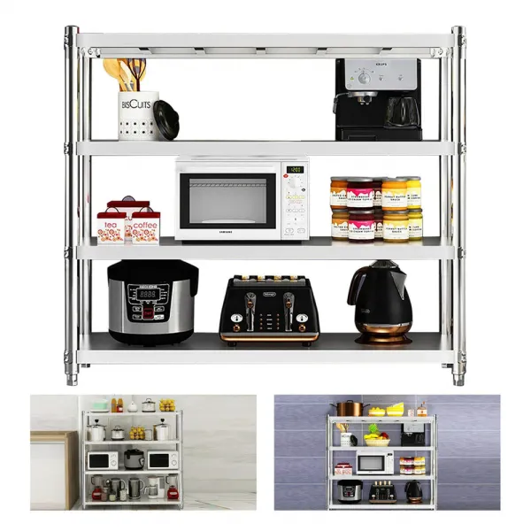 Estantería Abierta de Cocina de 4 Pisos,Multi-Funcional Estantería de Pie Estantería Abierta de Cocina de 4 Pisos,Multi-Funcional Estantería de Pie