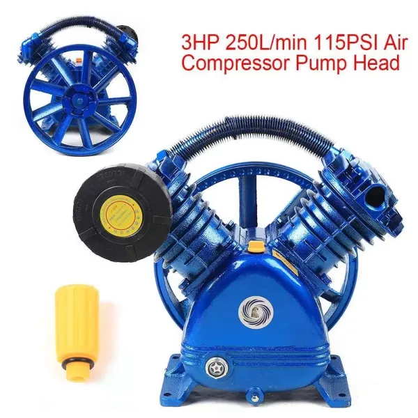 Cabezal de bomba de compresor de aire, 3HP 250L / min 115PSI Cabezal de bomba de compresor de aire, 3HP 250L / min 115PSI