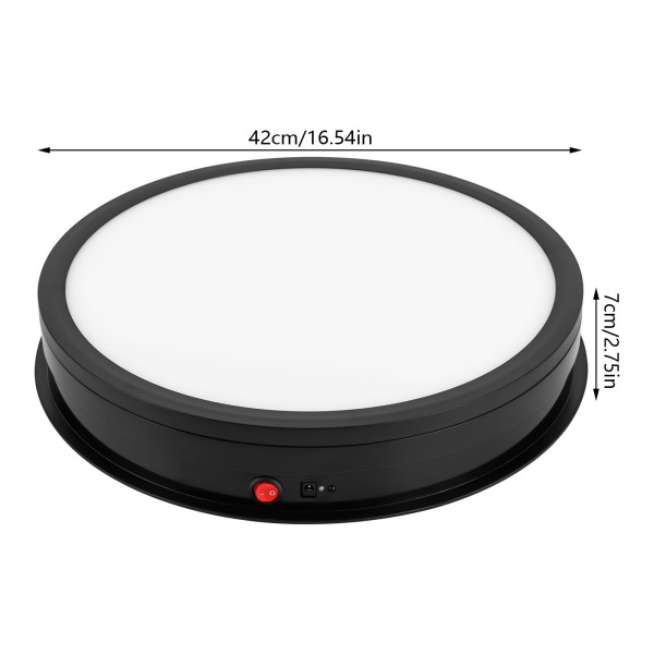 Plataforma giratoria eléctrica 42CM 50KG, Plataforma giratoria automática con mando a distancia, 100-240V, Negro Plataforma giratoria eléctrica 42CM 50KG, Plataforma giratoria automática con mando a distancia, 100-240V, Negro