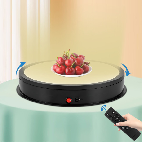 Plataforma giratoria eléctrica 42CM 50KG, Plataforma giratoria automática con mando a distancia, 100-240V, Negro Plataforma giratoria eléctrica 42CM 50KG, Plataforma giratoria automática con mando a distancia, 100-240V, Negro