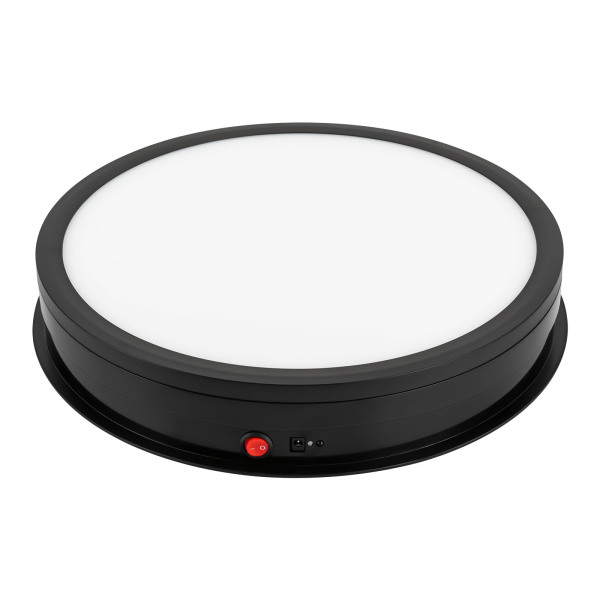 Plataforma giratoria eléctrica 42CM 50KG, Plataforma giratoria automática con mando a distancia, 100-240V, Negro