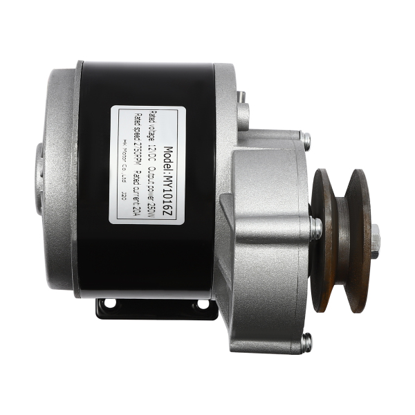 250W 12V Motor eléctrico con engranaje reductor, potente motor eléctrico con polea, motorreductor