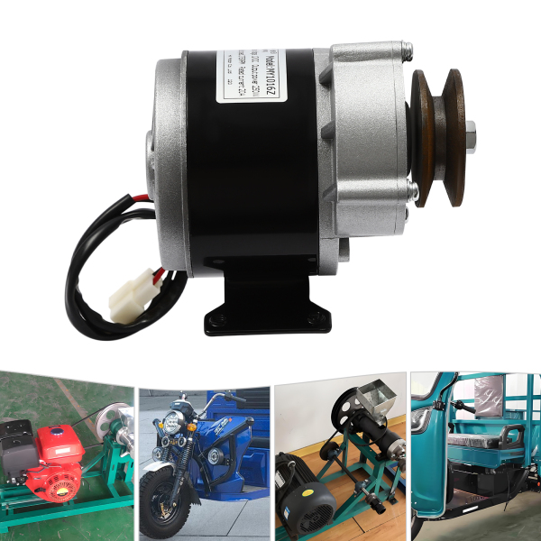 250W 12V Motor eléctrico con engranaje reductor, potente motor eléctrico con polea, motorreductor