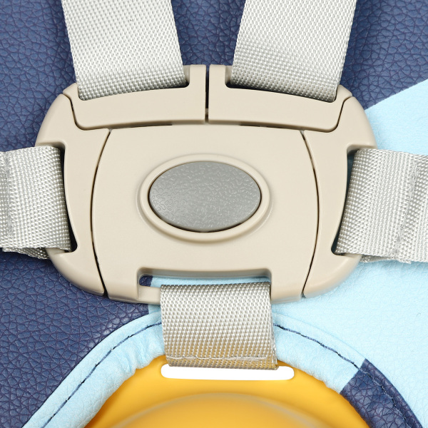 Trona de comer asiento elevador para bebés y niños pequeños a partir de 6 meses con reposapiés, extraíble, Amarrillo y azul