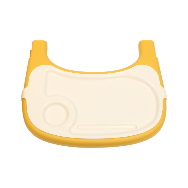 Trona de comer asiento elevador para bebés y niños pequeños a partir de 6 meses con reposapiés, extraíble, Amarrillo y azul