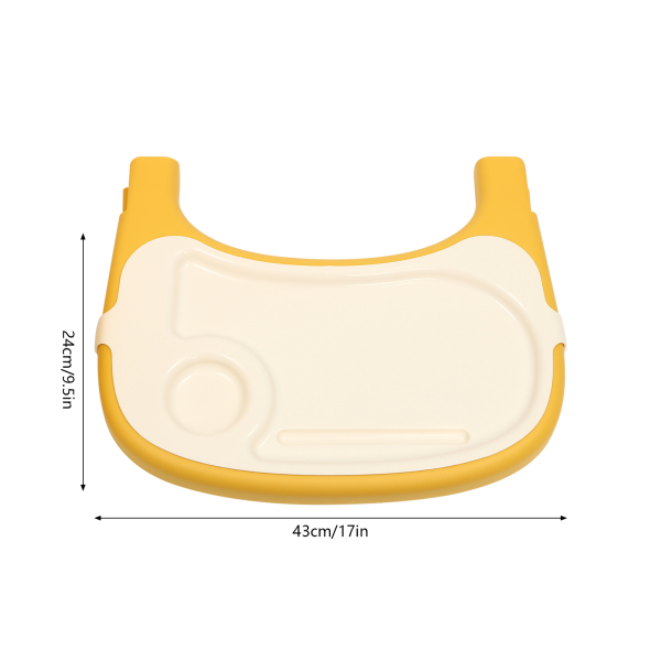 Trona de comer asiento elevador para bebés y niños pequeños a partir de 6 meses con reposapiés, extraíble, Amarrillo y azul