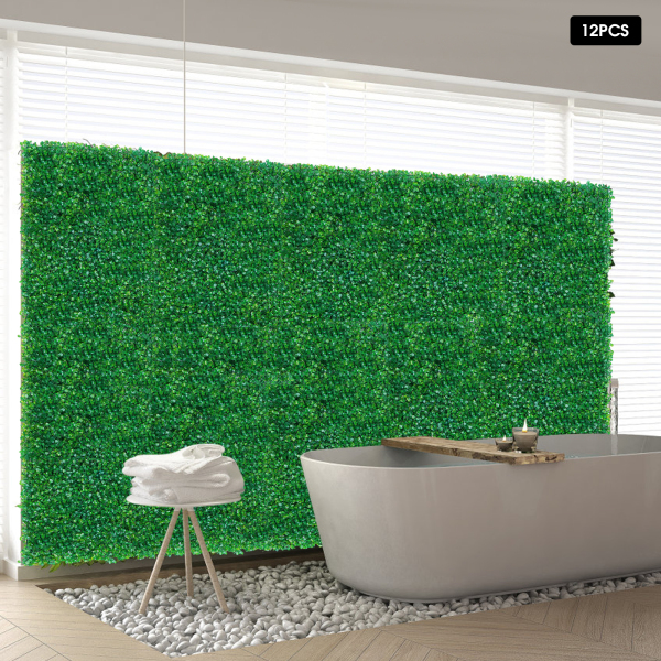 12 unidades 60 cm x 40 cm x 4 cm exterior artificial verde falsificados boj estera de decoración intimidad valla panel 12 unidades 60 cm x 40 cm x 4 cm exterior artificial verde falsificados boj estera de decoración intimidad valla panel