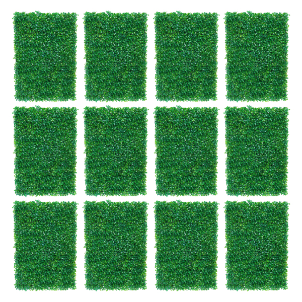 12 unidades 60 cm x 40 cm x 4 cm exterior artificial verde falsificados boj estera de decoración intimidad valla panel 12 unidades 60 cm x 40 cm x 4 cm exterior artificial verde falsificados boj estera de decoración intimidad valla panel