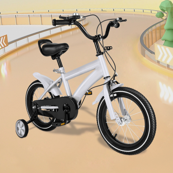 KITNEED Bicicleta infantil de 14 pulgadas, para niños y niñas