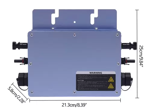 Inversor de corriente WVC-600W LCD Grid Tie Micro Inversor, resistente al agua, IP65, panel solar, central de balcón, MPPT, sistema fotovoltaico