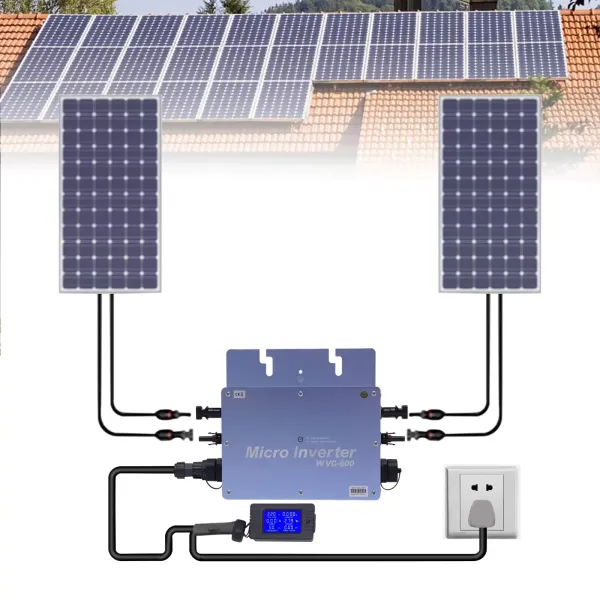 Inversor de corriente WVC-600W LCD Grid Tie Micro Inversor, resistente al agua, IP65, panel solar, central de balcón, MPPT, sistema fotovoltaico Inversor de corriente WVC-600W LCD Grid Tie Micro Inversor, resistente al agua, IP65, panel solar, central de balcón, MPPT, sistema fotovoltaico