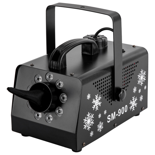 Máquina de nieve 900 W con 9 luces LED RGB, máquina de nieve con mando a distancia inalámbrico, para bodas, fiestas Máquina de nieve 900 W con 9 luces LED RGB, máquina de nieve con mando a distancia inalámbrico, para bodas, fiestas