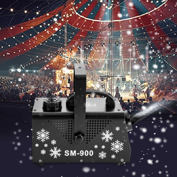 Máquina de nieve 900 W con 9 luces LED RGB, máquina de nieve con mando a distancia inalámbrico, para bodas, fiestas Máquina de nieve 900 W con 9 luces LED RGB, máquina de nieve con mando a distancia inalámbrico, para bodas, fiestas