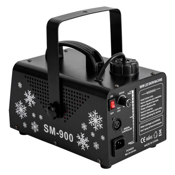 Máquina de nieve 900 W con 9 luces LED RGB, máquina de nieve con mando a distancia inalámbrico, para bodas, fiestas Máquina de nieve 900 W con 9 luces LED RGB, máquina de nieve con mando a distancia inalámbrico, para bodas, fiestas
